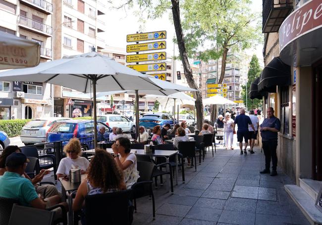 Terraza del bar Felipe II.