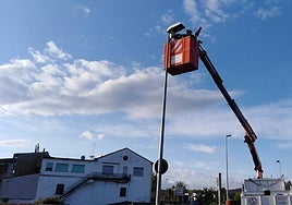 Cambio de luminarias en Ciudad Rodrigo.