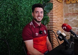 Jorge García durante su primera comparecencia de prensa de la temporada.