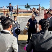 Alumnos de la Escuela taurina, el viernes, en la clase práctica celebrada en Matilla.