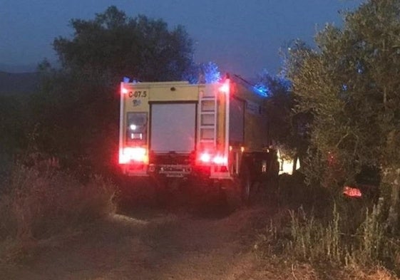 Imagen de un camión de los Bomberos de la Diputación.