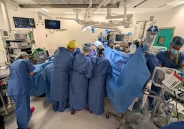 Operación de trasplante de pulmón del Hospital de Salamanca.