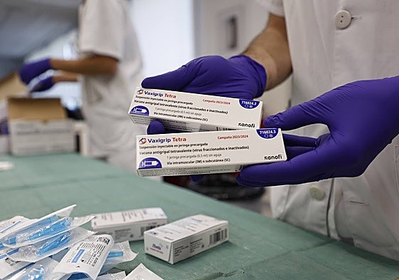 Vacunación de la gripe en una residencia de Salamanca.