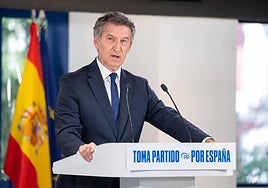 El presidente del Partido Popular, Alberto Núñez Feijóo.