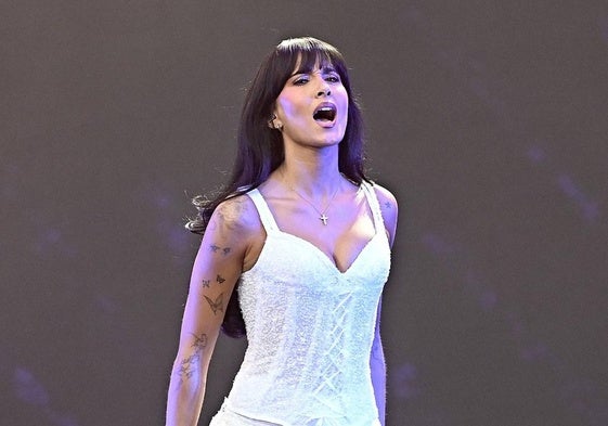 Aitana, durante su último concierto ofrecido en Madrid.