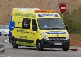 Una ambulancia circula por una carretera de la provincia.