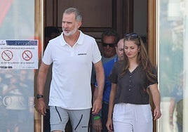 El Rey Felipe VI, junto a la Princesa Leonor.