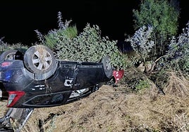 Imagen del coche siniestrado.