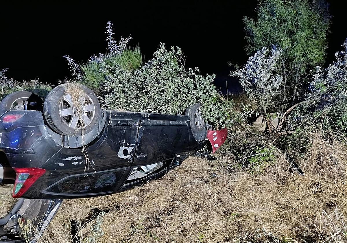 Imagen del coche siniestrado.