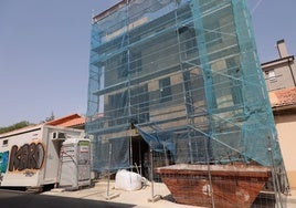Obras de construcción de un edificio de viviendas.