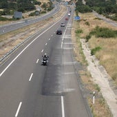 Baches en la A-66.