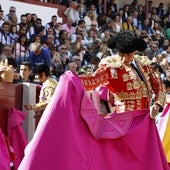Manuel Diosleguarde y Emilio de Justo, en la plaza de toros de Guijuelo.