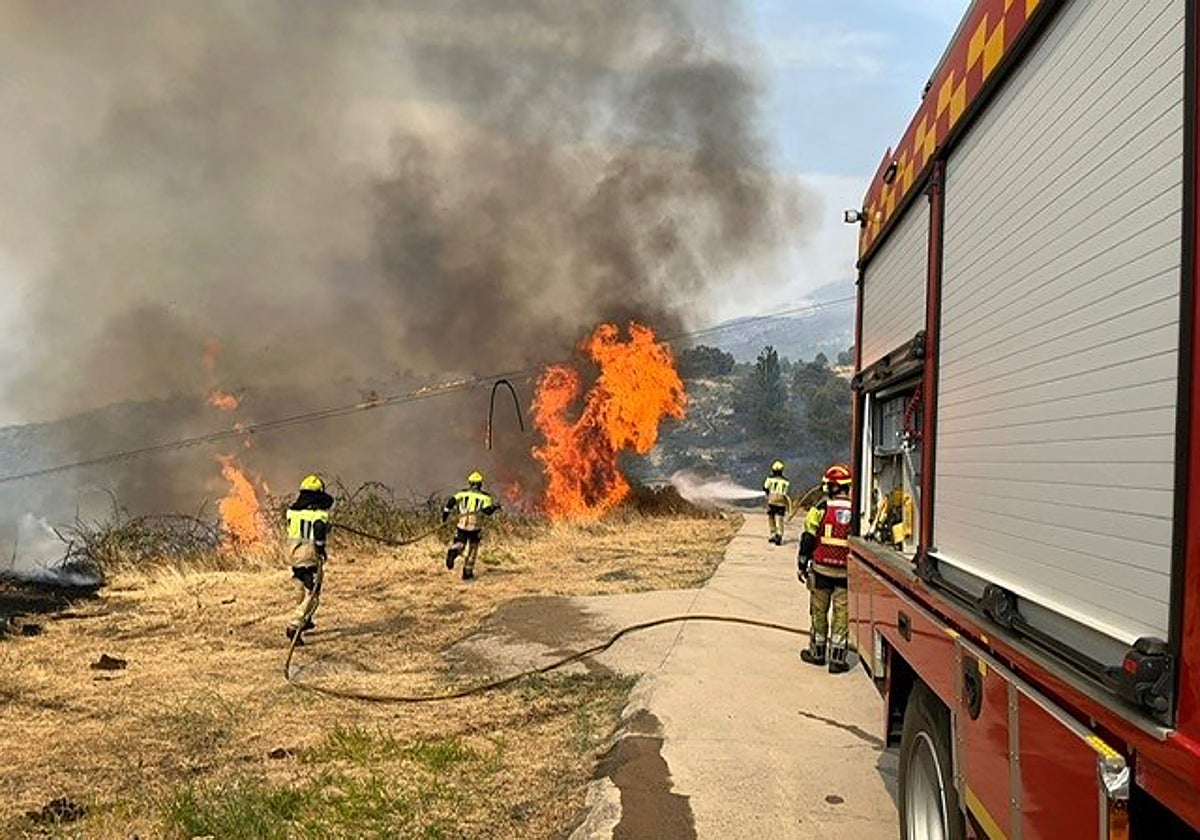 Intervención de los Bomberos en Cabezabellosa.