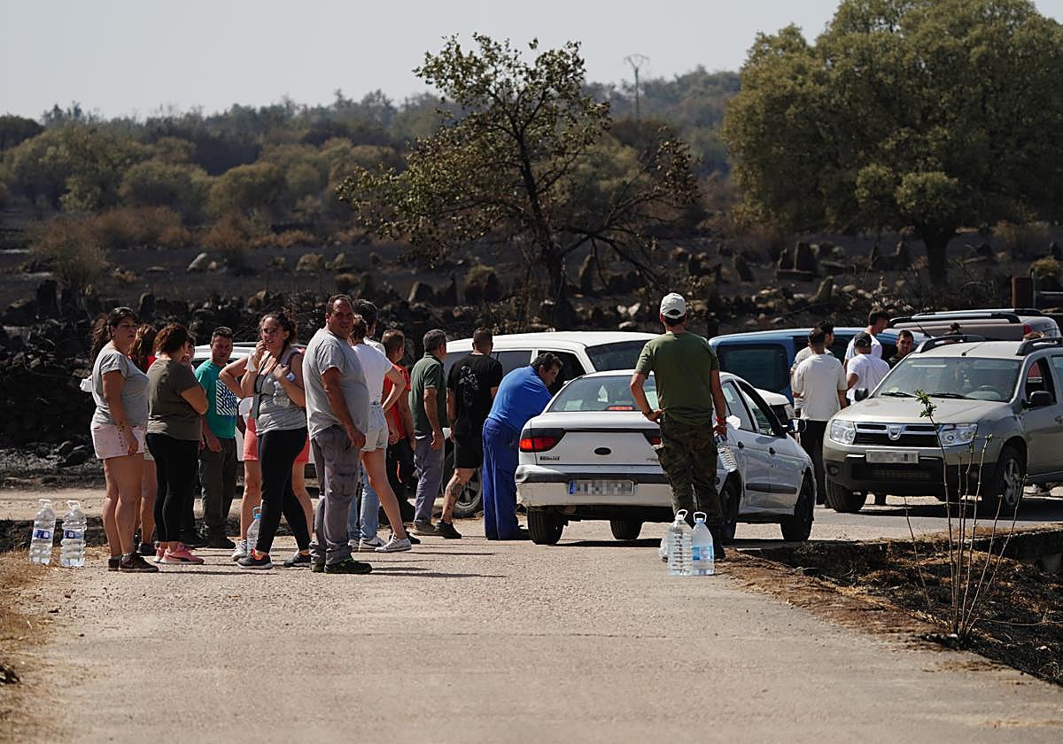 Varios vecinos intentaron sofocar el fuego en la jornada de este sábado.