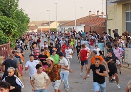 Segundo encierro por las calles de Macotera.