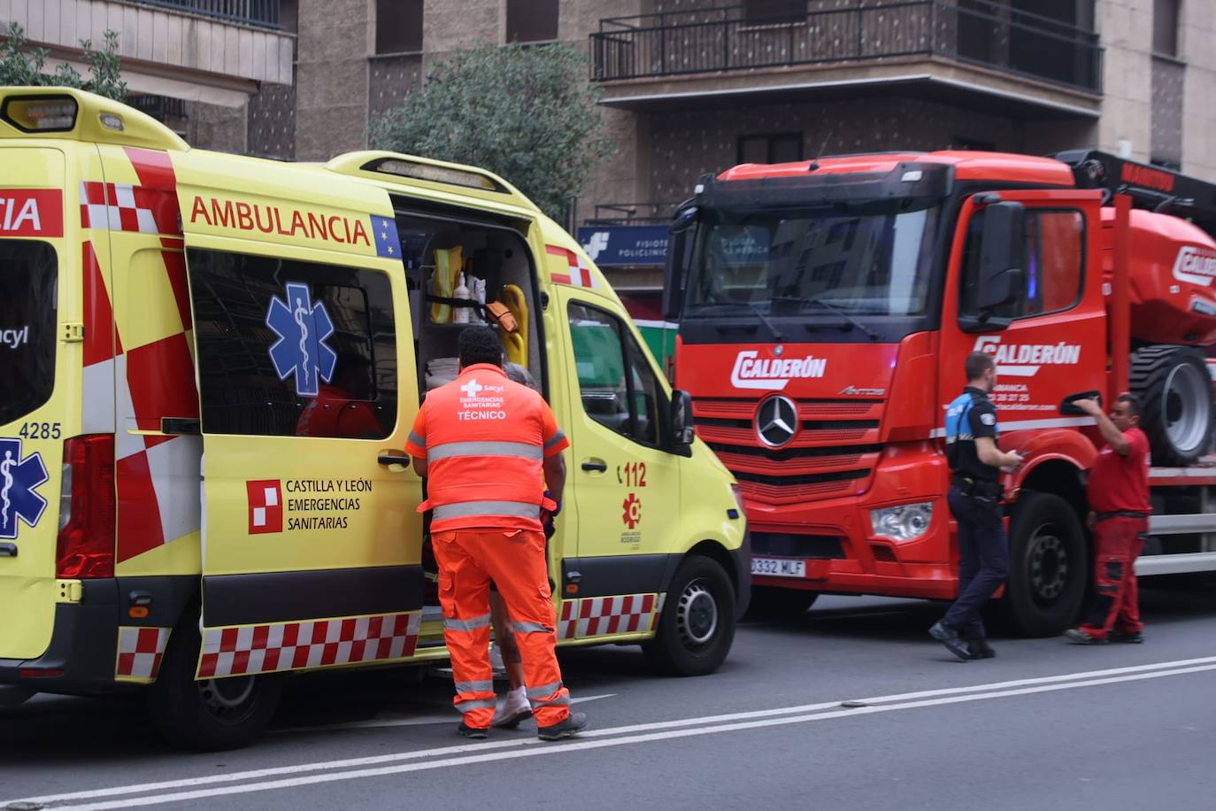 Así han quedado los dos vehículos implicados en el accidente de Canalejas