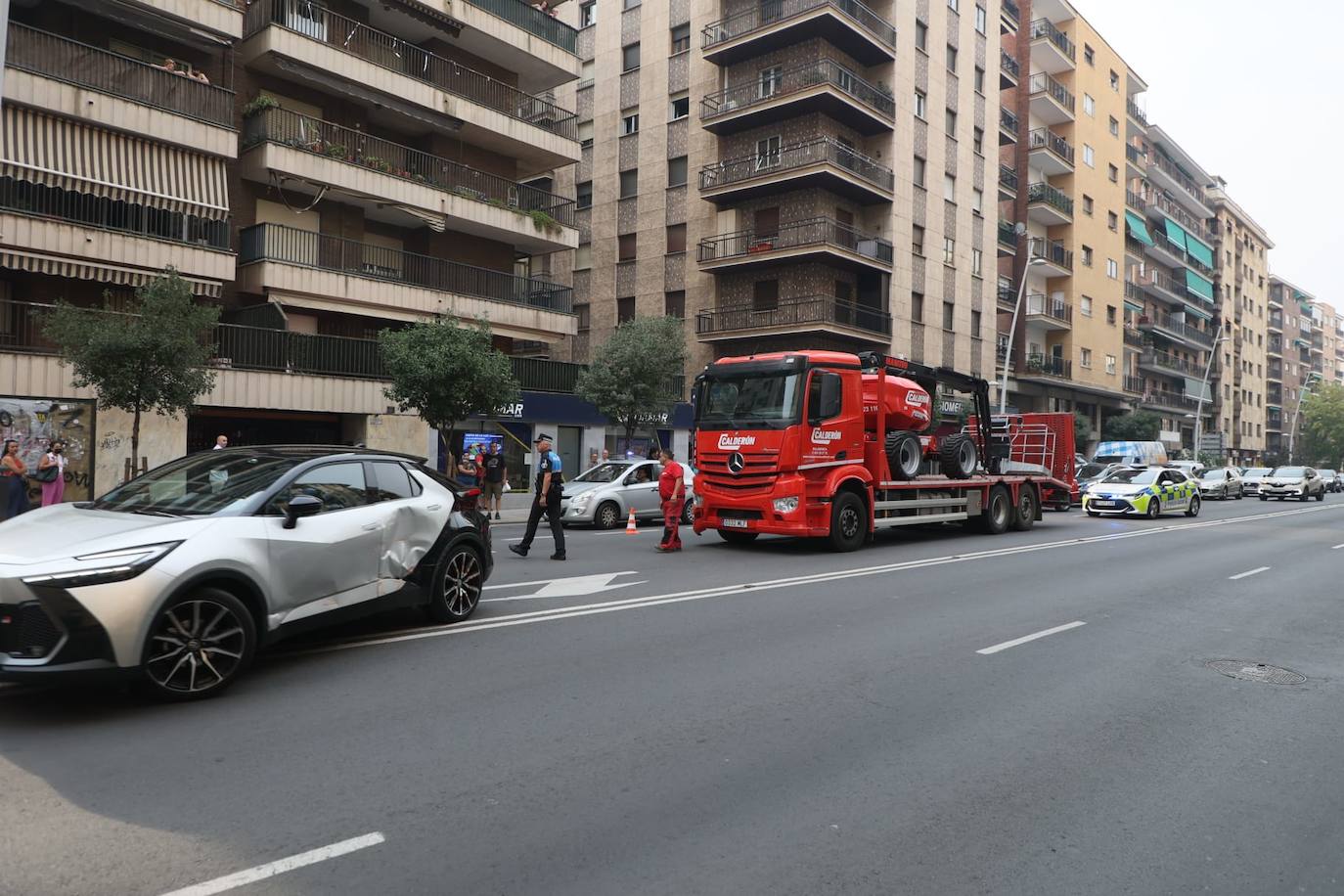 Así han quedado los dos vehículos implicados en el accidente de Canalejas