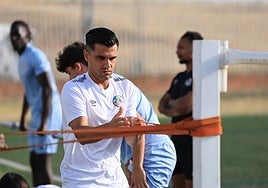 Dani Hernández, en un entrenamiento en el Tori.