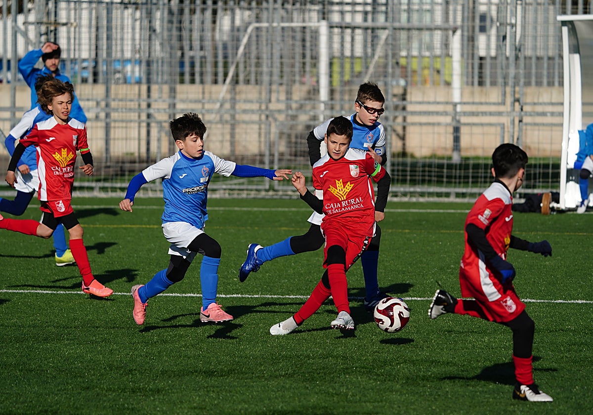 Imagen de un partido de categoría alevín de la última campaña.