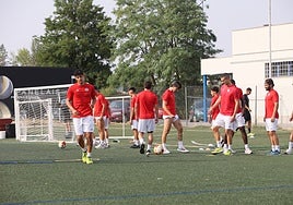 Entrenamiento del Salamanca UDS del pasado martes en el Tori.