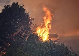 Incendio declarado en Anllarinos del Sil.