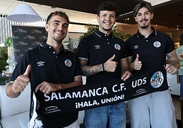 Hugo Parra, Abraham José y Marotías, antes de comenzar la presentación.
