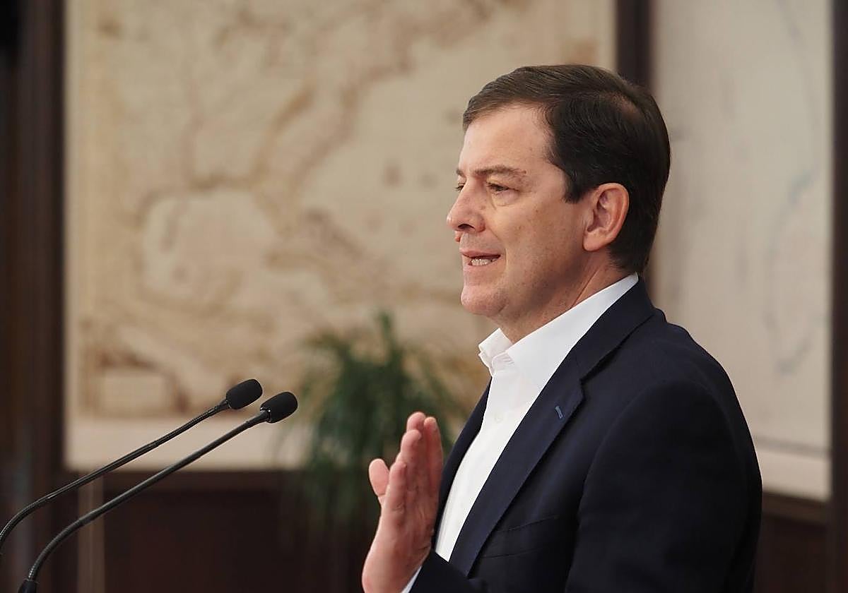 El presidente de la Junta de Castilla y León, Alfonso Fernández Mañueco.