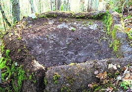 Imagen de uno de los lagares inventariados en Santibáñez de la Sierra y que forma parte de la ruta.