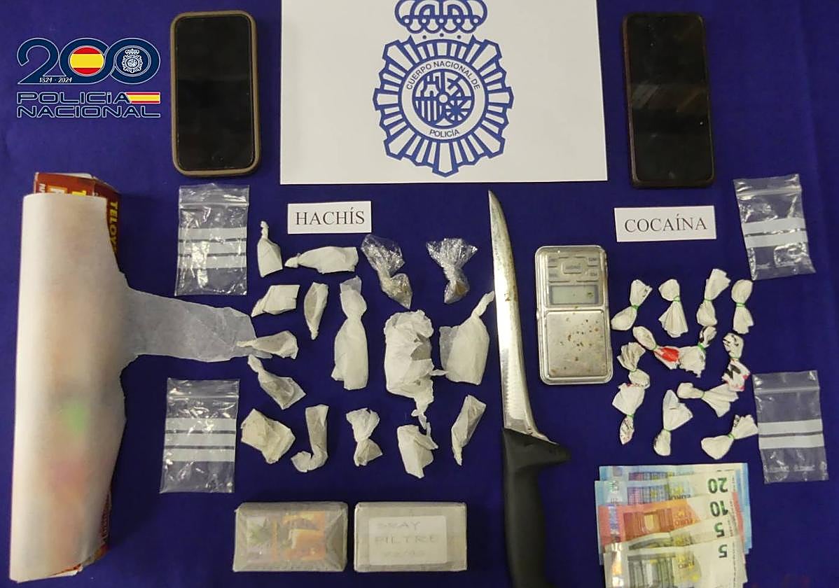 La droga que tenían los detenidos.