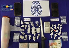 La droga que tenían los detenidos.