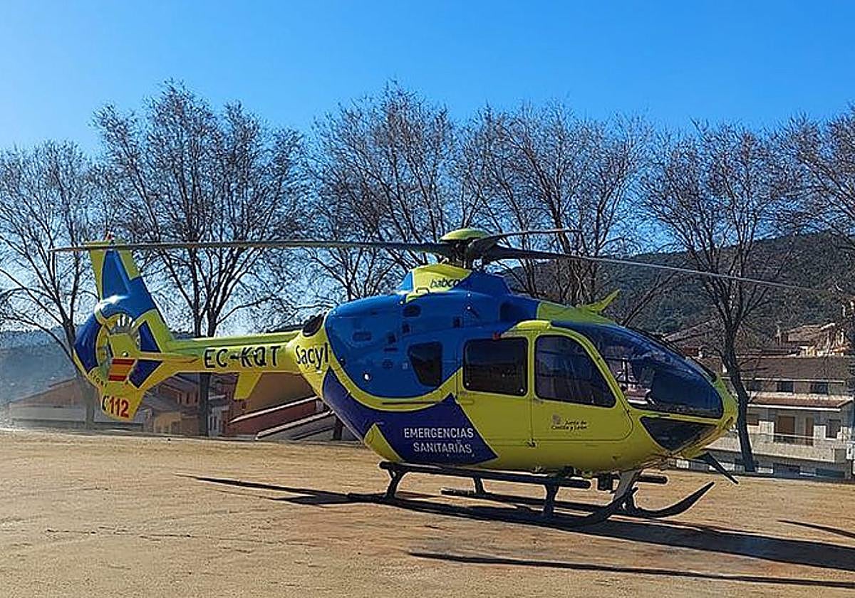Imagen de un helicóptero de Emergencias Sanitarias.