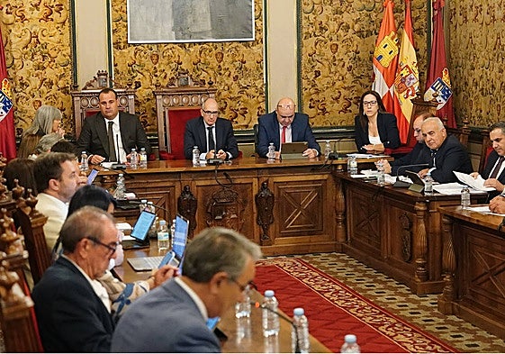 Momento del pleno ordinario del mes de agosto de la Diputación celebrado este viernes