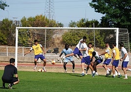 Entrenamiento del Salamanca UDS este jueves en Las Pistas.