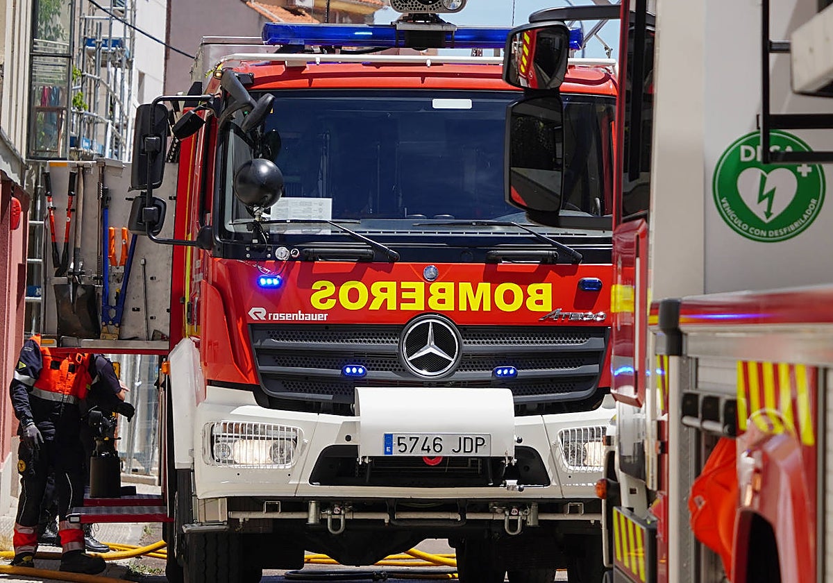 Imagen de un camión del Parque de Bomberos de Salamanca.