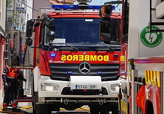 Imagen de un camión del Parque de Bomberos de Salamanca.