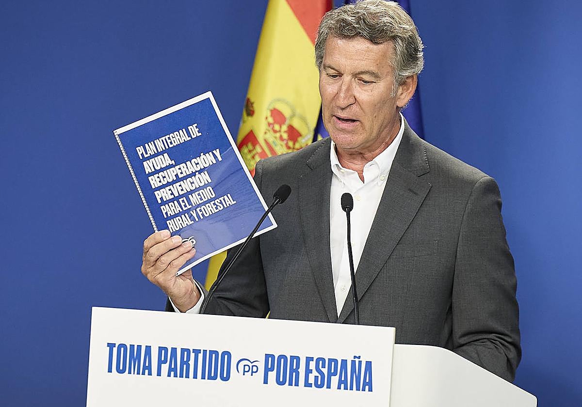 Feijóo comparece tras la reunión del Comité de Dirección del PP.