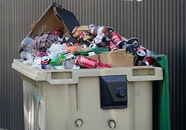 Contenedor repleto de basura en los anexos a Las Pistas.