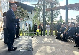 El presidente de la Diputación de Salamanca, Javier Iglesias, durante la apertura de 'Salamaq 2025'.