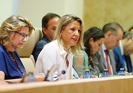 La bancada de los concejales populares, durante la sesión plenaria.