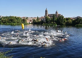 El acuatlón en el río Tormes fue un espectáculo.