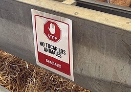 Imagen de uno de los carteles en los que se realiza la petición que se pueden ver en la feria.