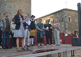 Teresa Sánchez, durante la lectura del pregón.