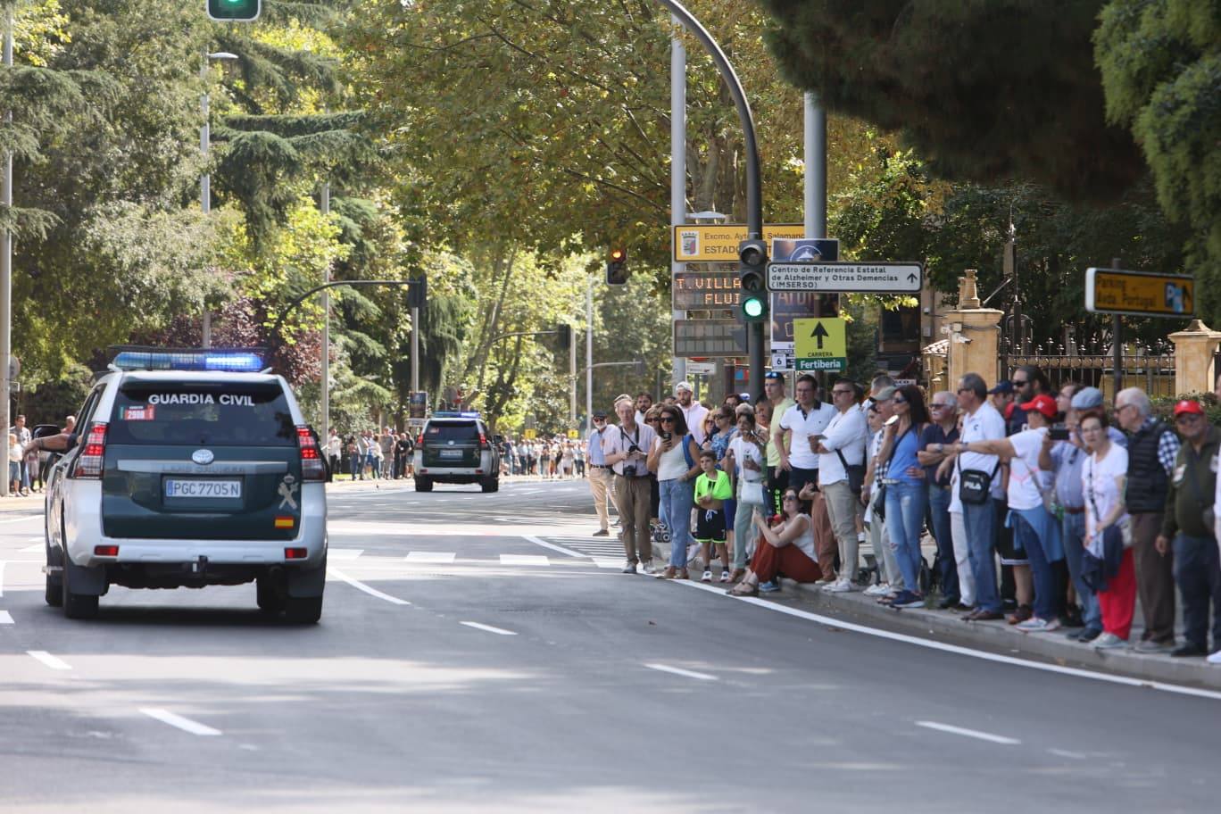 Mucha seguridad, protestas, y afición por el ciclismo: todas las imágenes de La Vuelta en Salamanca