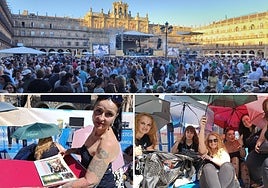 La Plaza Mayor a rebosar a las 20:00 horas.