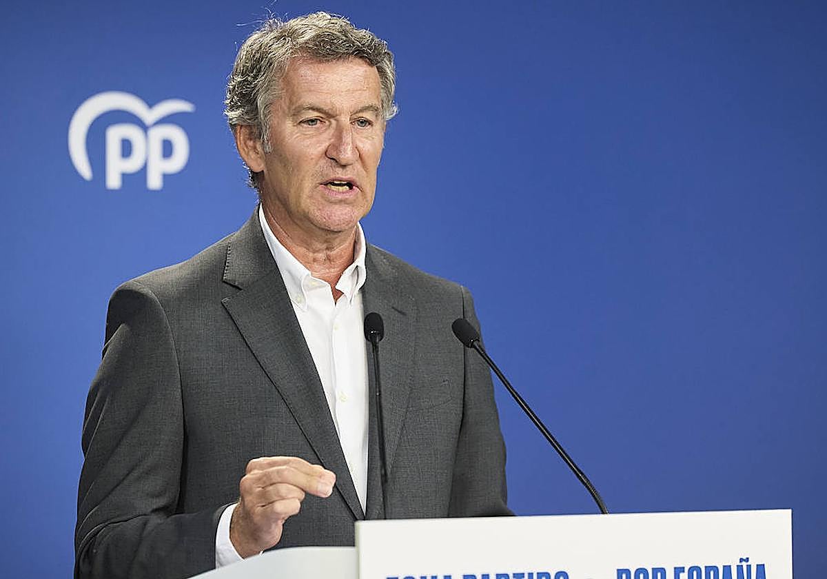 El líder del PP, Alberto Núñez Feijóo.