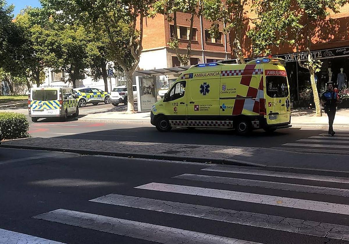 Policía y efectivos sanitarios en el lugar del atropello.