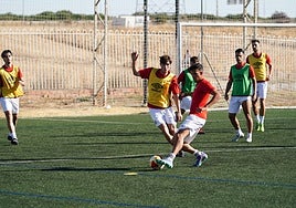 Entrenamiento del Salamanca UDS este lunes en el Tori.
