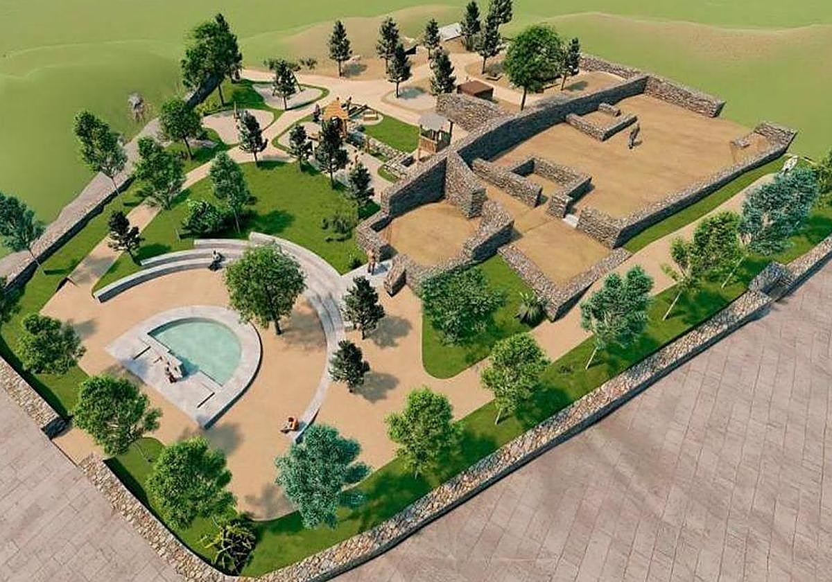 Recreación de la futura Villa Romana de Saelices El Chico.