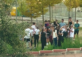 Imagen de novatadas en la zona de Huerta Otea.