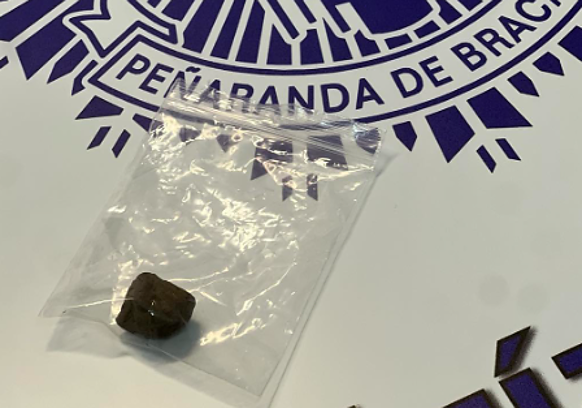 Imagen del hachís incautado.